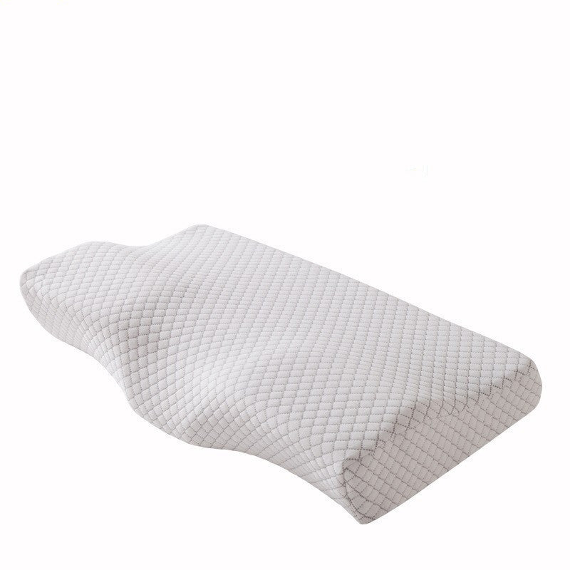 Contoured memory foam pillow with zip cover
