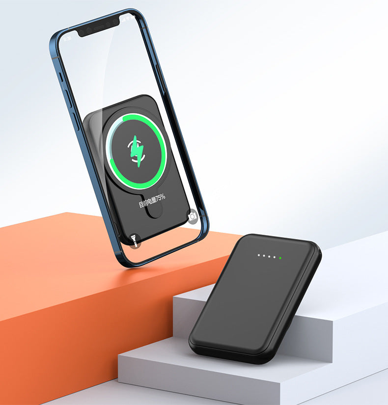 Magnetic wireless power bank on a phone