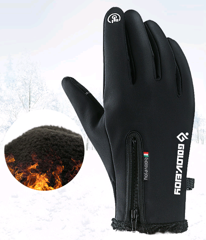 Colverro™ Fleece Thermal Gloves with Zipper Cuff and Touchscreen Tips