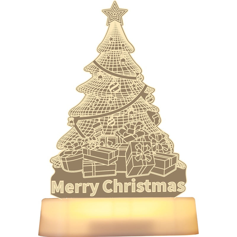 Glowing acrylic Christmas tree lamp