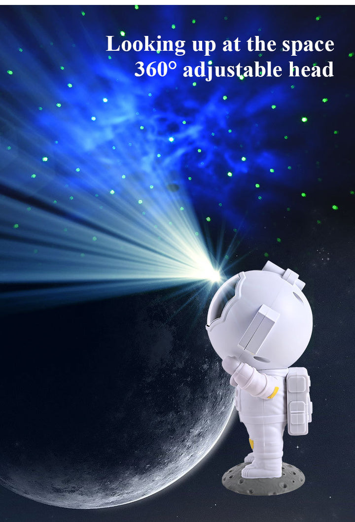 Astronaut Galaxy Star Projector Night Light with Nebula Effects