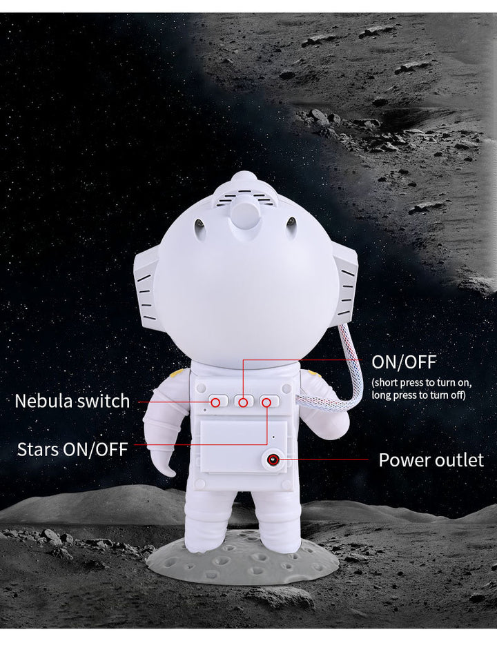 Astronaut Galaxy Star Projector Night Light with Nebula Effects