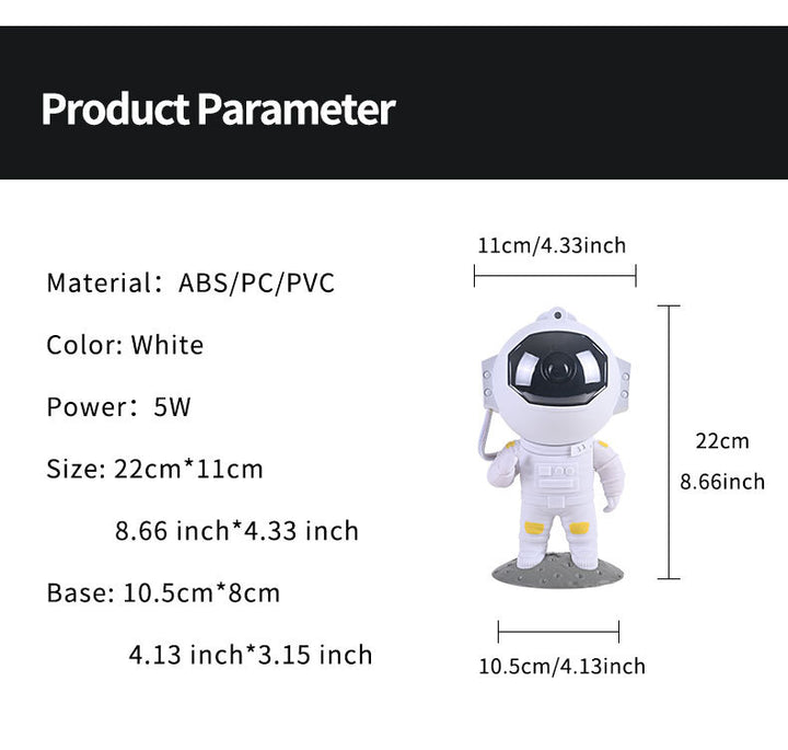 Astronaut Galaxy Star Projector Night Light with Nebula Effects