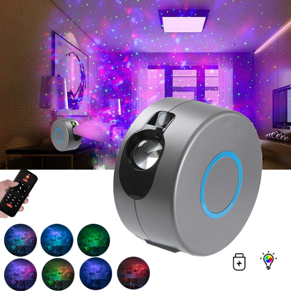Galaxy Starry Sky Projector with Rotating 7 Color Dynamic Lights