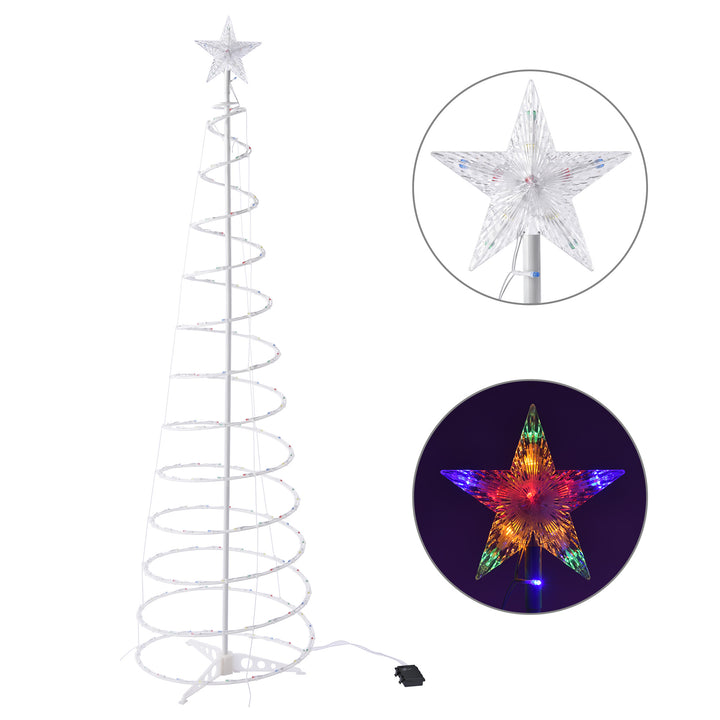 Glowing LED spiral Christmas tree with star