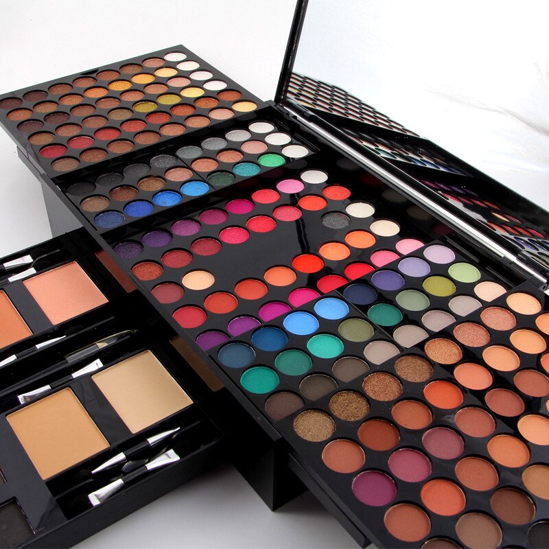 Piano-shaped makeup palette box with eyeshadows