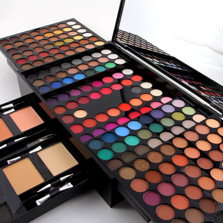 Piano-shaped makeup palette box with eyeshadows