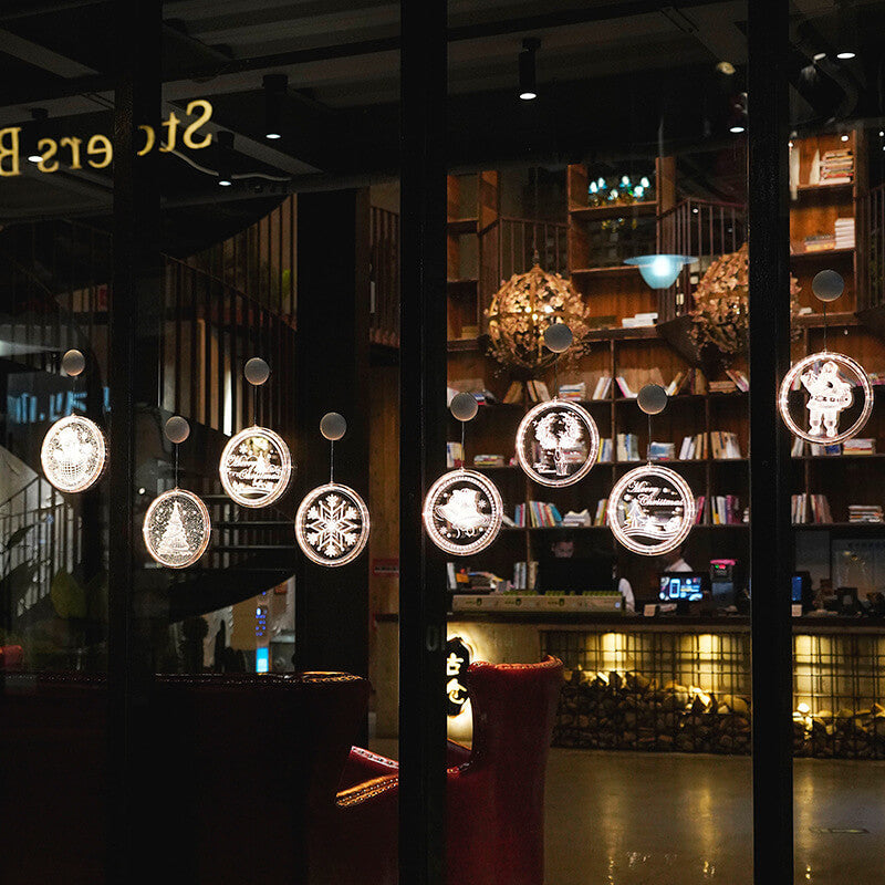 Colverro™ Acrylic LED Christmas Window Light with Suction Cup