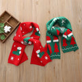 Colverro™ Kids' Christmas Knit Scarf – Soft Yarn with Reindeer Print