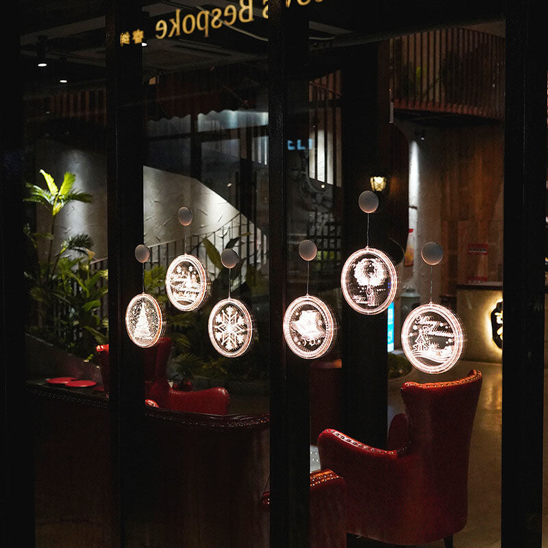 Colverro™ Acrylic LED Christmas Window Light with Suction Cup
