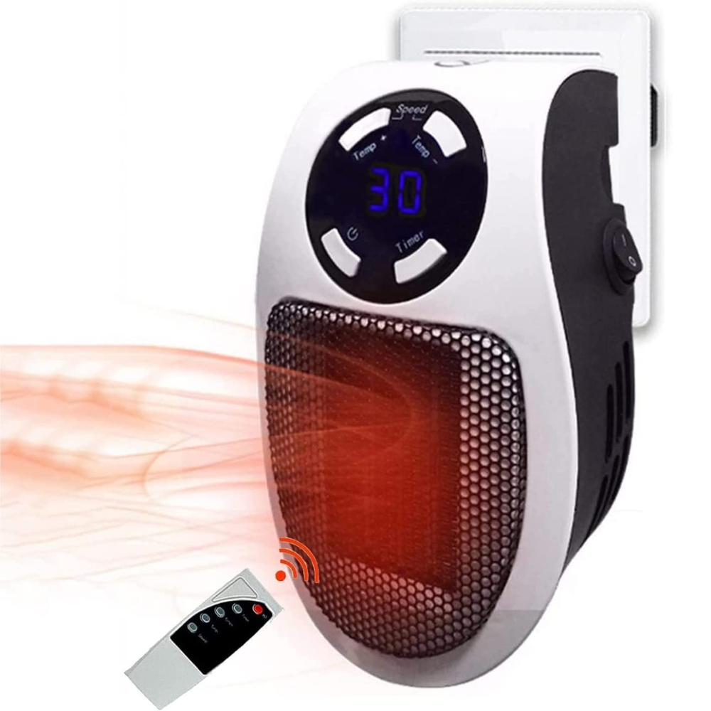 Colverro™ Plug-In Mini Space Heater with LED Display and Remote