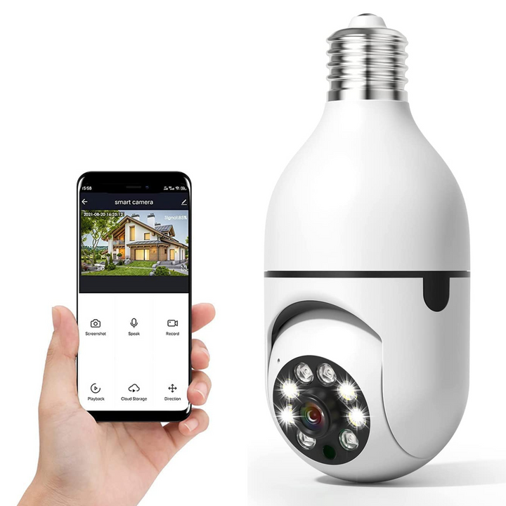 Colverro™ Light Bulb Security Camera with 360° View and Night Vision