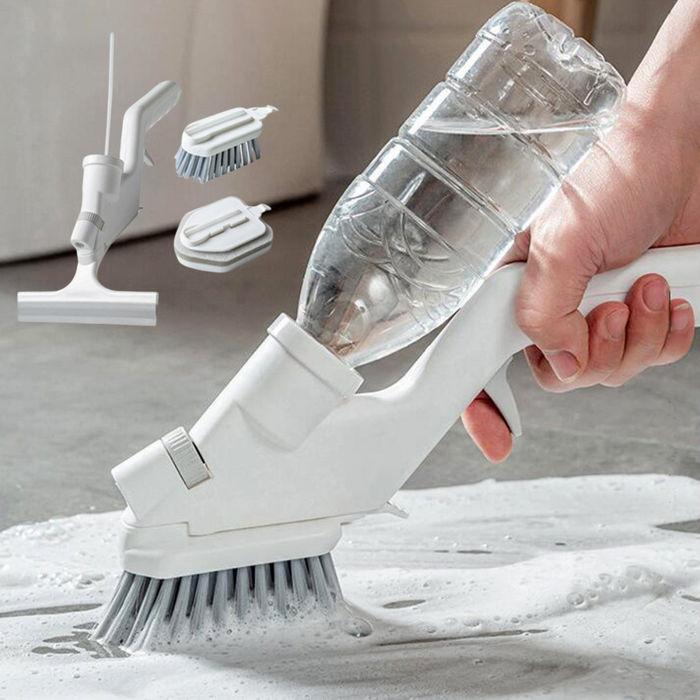 Colverro™ 4-in-1 Bathroom Floor and Wall Scrub Brush with Extendable Handle