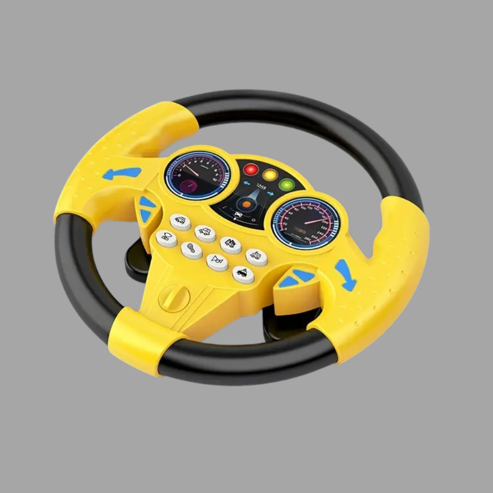 Colverro™ Kids Toy Steering Wheel with Suction Cup, Lights and Sounds
