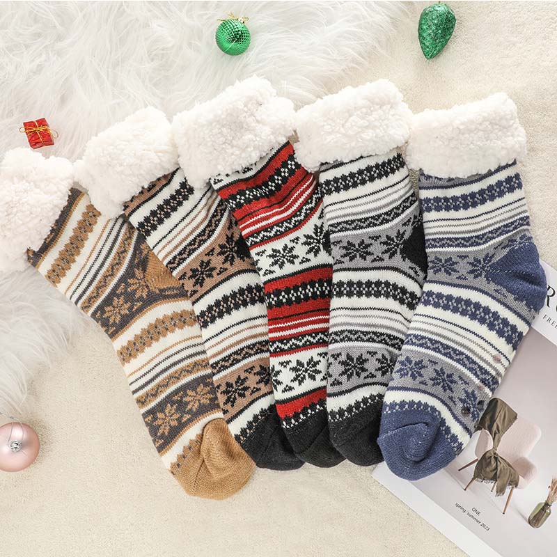 Colverro™ Ultra-Thick Snowflake Slipper Socks with Silicone Grip Soles