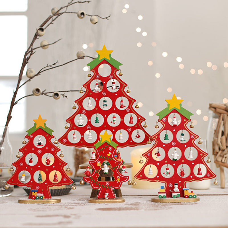 Colverro™ DIY Wooden Mini Christmas Tree Kit – Tool-Free Tabletop Decor