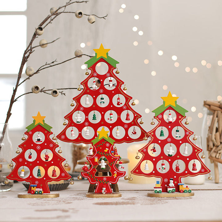 Colverro™ DIY Wooden Mini Christmas Tree Kit – Tool-Free Tabletop Decor