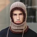 Colverro™ Knit Balaclava Hat with Attached Scarf and Fleece Lining