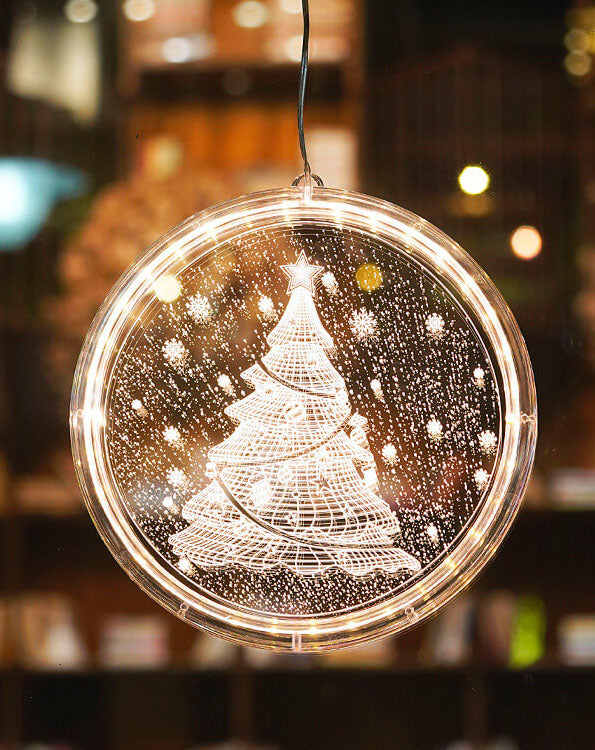 Colverro™ Acrylic LED Christmas Window Light with Suction Cup