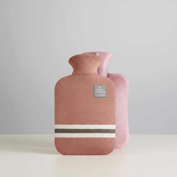 Colverro™ 2 Liter Hot Water Bottle with Knit Cover, Warm for Hours