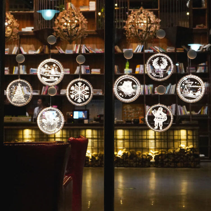 Colverro™ Acrylic LED Christmas Window Light with Suction Cup
