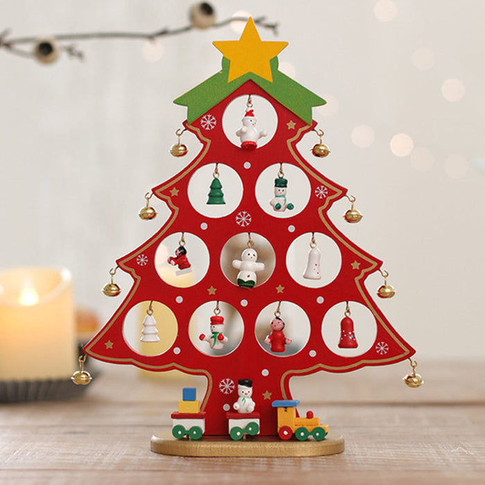 Colverro™ DIY Wooden Mini Christmas Tree Kit – Tool-Free Tabletop Decor