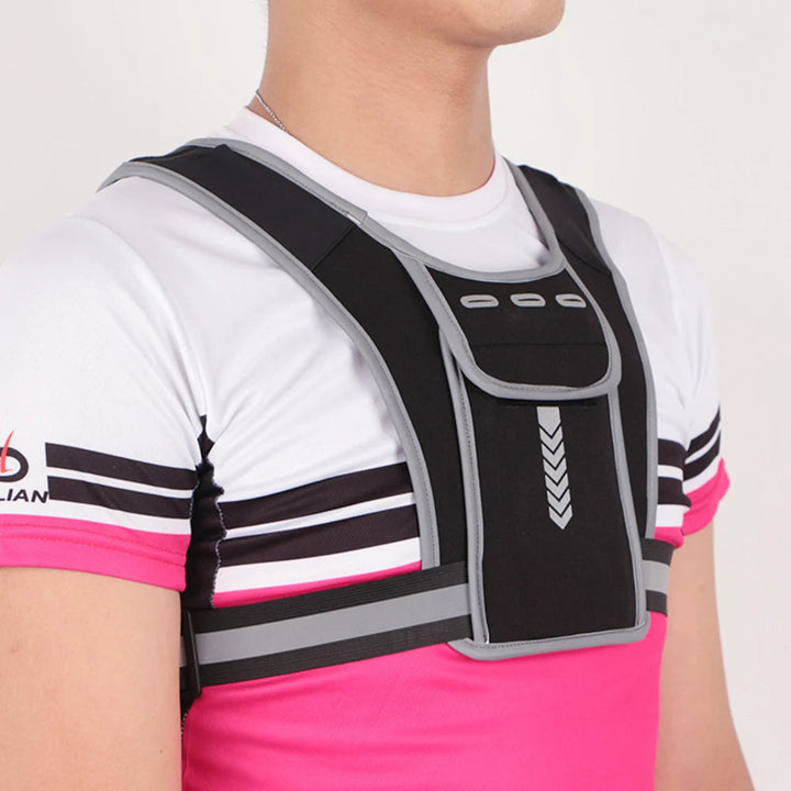 Colverro™ Reflective Running Vest Chest Bag with Large Phone Pocket
