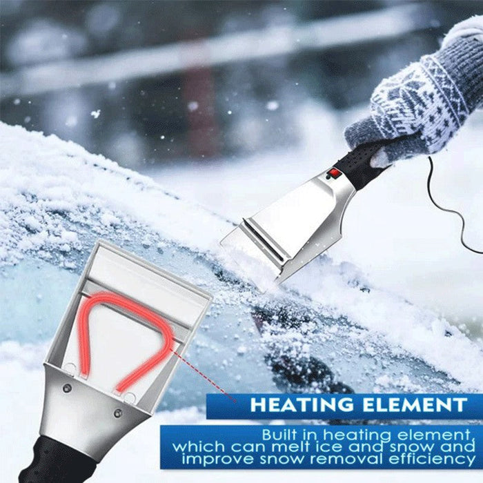 Colverro™ 12V Heated Ice Scraper for Faster Windshield Clearing
