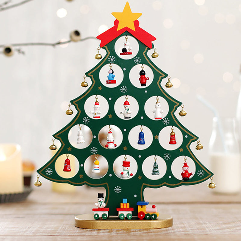 Colverro™ DIY Wooden Mini Christmas Tree Kit – Tool-Free Tabletop Decor