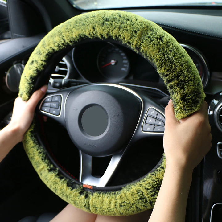 Colverro™ Plush Winter Steering Wheel Cover – Soft and Warm Grip