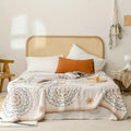 Colverro™ Cotton Mandala Throw Blanket with a Boho Pattern for Couch & Bed