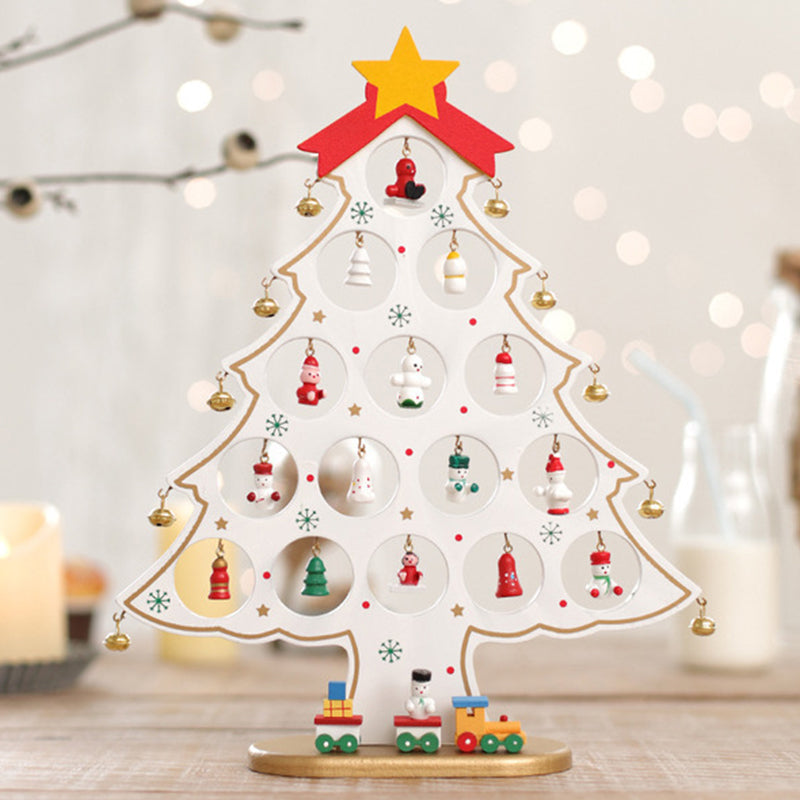 Colverro™ DIY Wooden Mini Christmas Tree Kit – Tool-Free Tabletop Decor