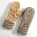 Colverro™ Fleece-Lined Double-Layer Knit Mittens with Long Cuffs