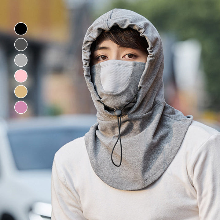 Colverro™ Hooded Cycling Face Mask with Built-In Neck Warmer