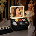 Colverro™ LED Makeup Bag with Built-In Mirror and 3 Light Settings