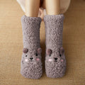 Colverro™ Cute Bear Fleece Socks with Non-Slip Gripper Sole