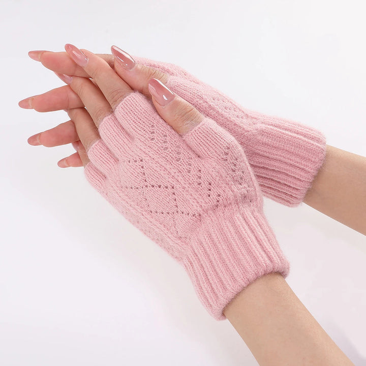 Colverro™ Soft Knit Fingerless Gloves for Typing and Texting in the Cold
