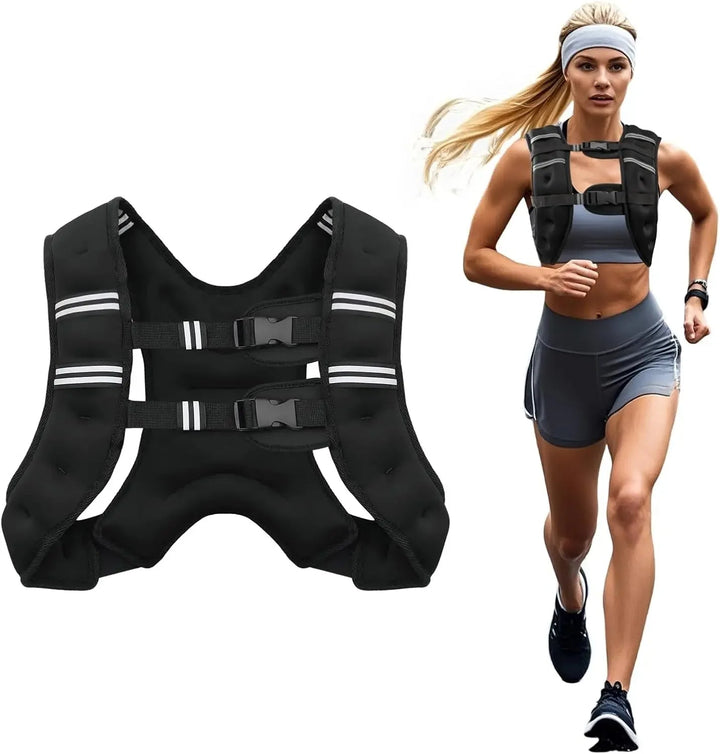 Colverro™ Adjustable Weighted Vest with Reflective Stripes and Iron Sand