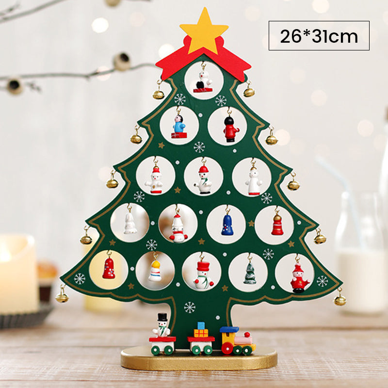 Colverro™ DIY Wooden Mini Christmas Tree Kit – Tool-Free Tabletop Decor