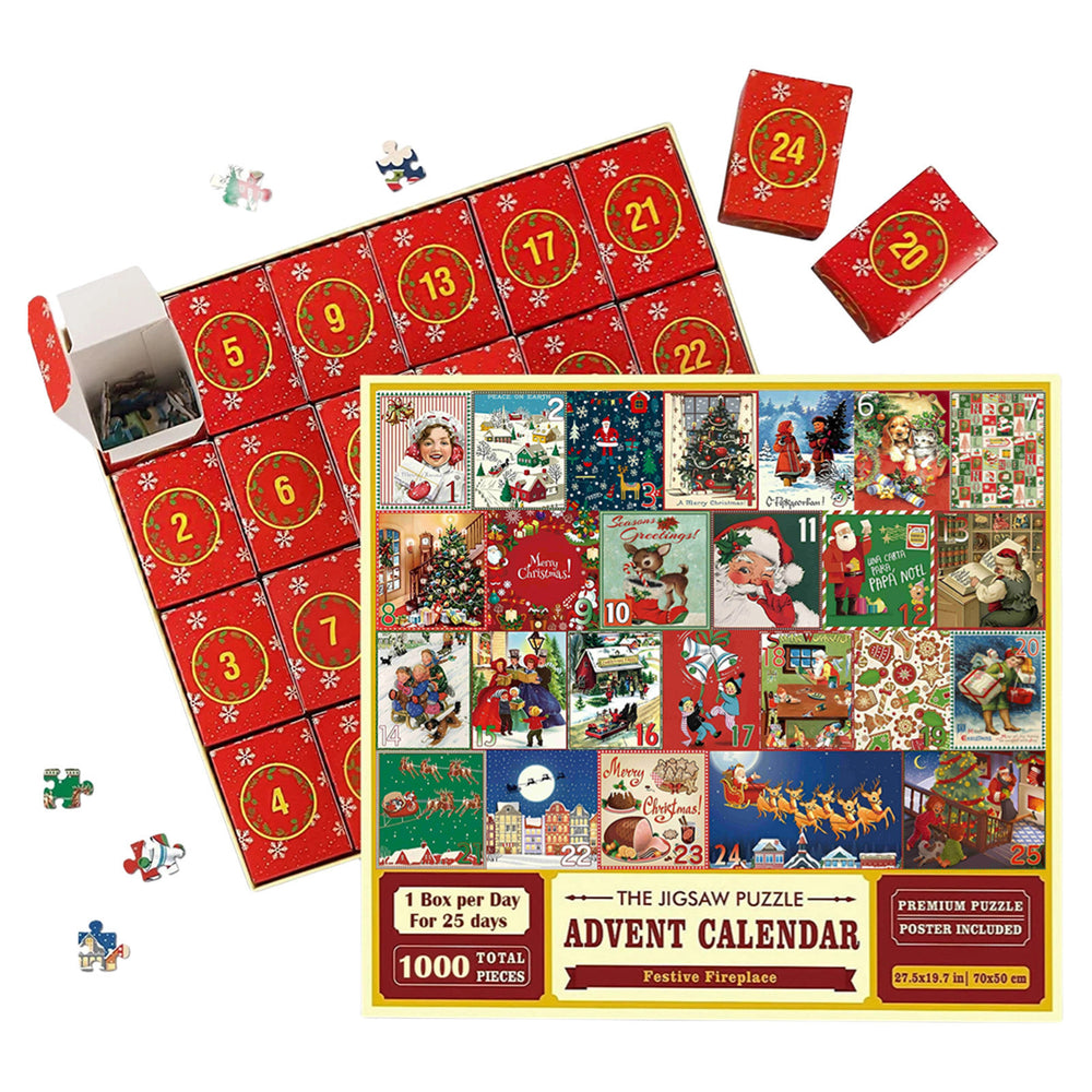 Christmas jigsaw puzzle advent calendar boxes