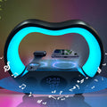 Black smart LED lamp with wireless charger