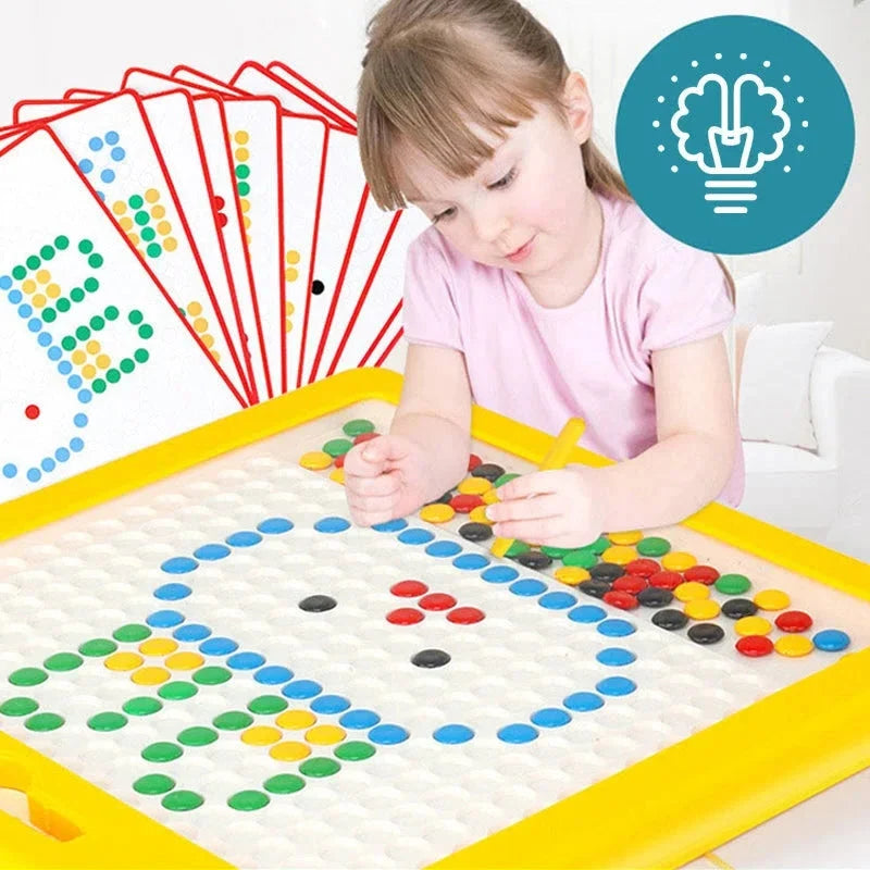 Colverro™ Large Magnetic Drawing Board for Kids with Pattern Cards