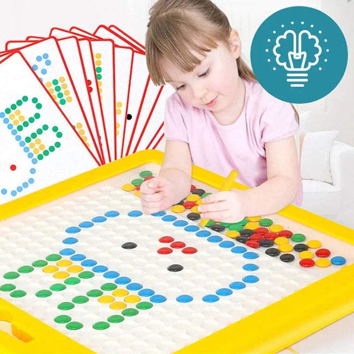 Colverro™ Large Magnetic Drawing Board for Kids with Pattern Cards