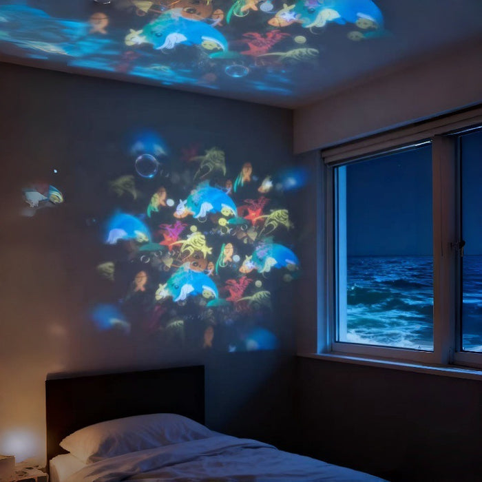 Colverro Rotating Christmas Projector Night Light, Rechargeable
