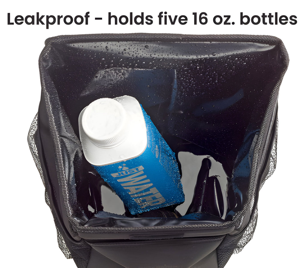 Colverro™ Leakproof Car Trash Can with Lid and Storage Pockets