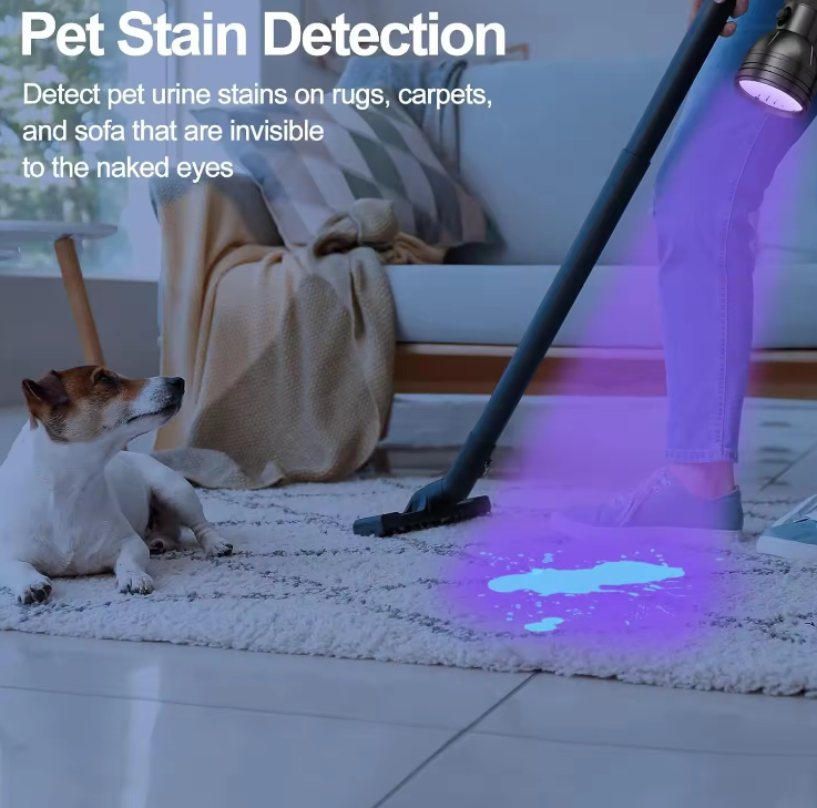 Colverro™ UV Flashlight with 51 LEDs for Finding Pet Urine and Stains