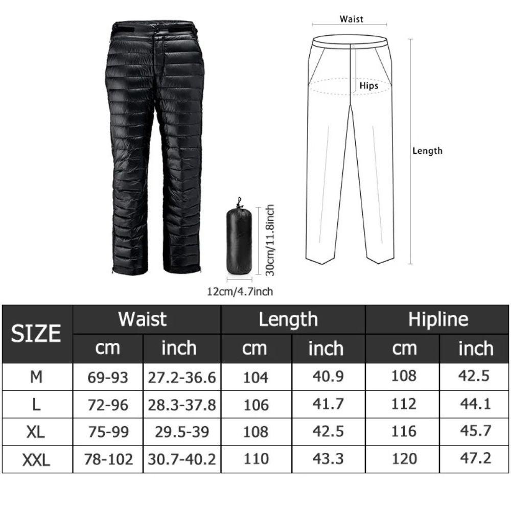 Colverro™ Goose Down Thermal Pants with Full-Length Side Zippers