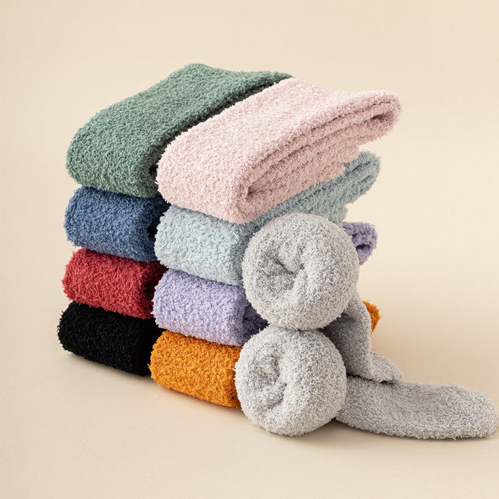 Colverro™ Extra-Long Coral Fleece Winter Socks for Cozy Feet