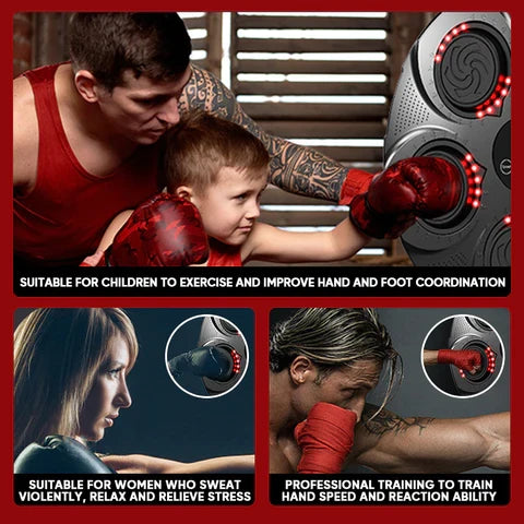 Colverro™ Wall-Mounted Music Boxing Machine with Bluetooth and Lights