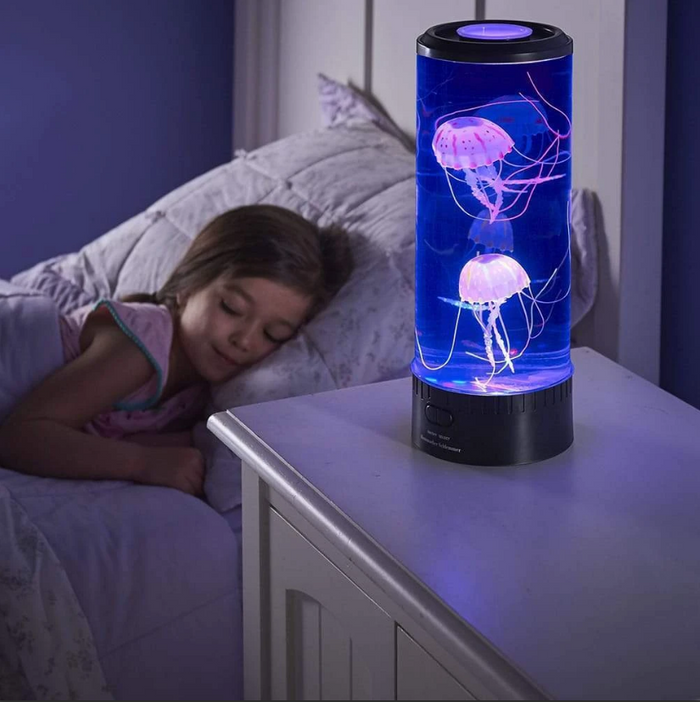 Colverro Jellyfish Aquarium Night Lamp with Color-Changing LED
